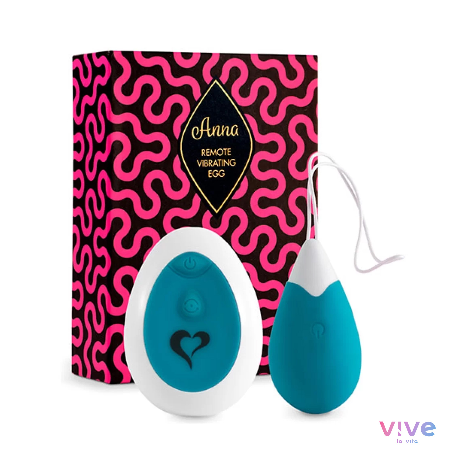 Feelztoys - anna uovo vibratore con telecomando - turchese