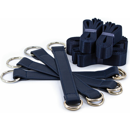 Cinghie in piumino bondage couturetie - blu