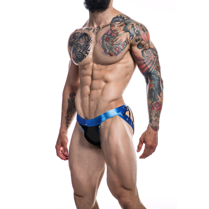 JOCKSTRAP DESIRE IN PELLE BLU XL