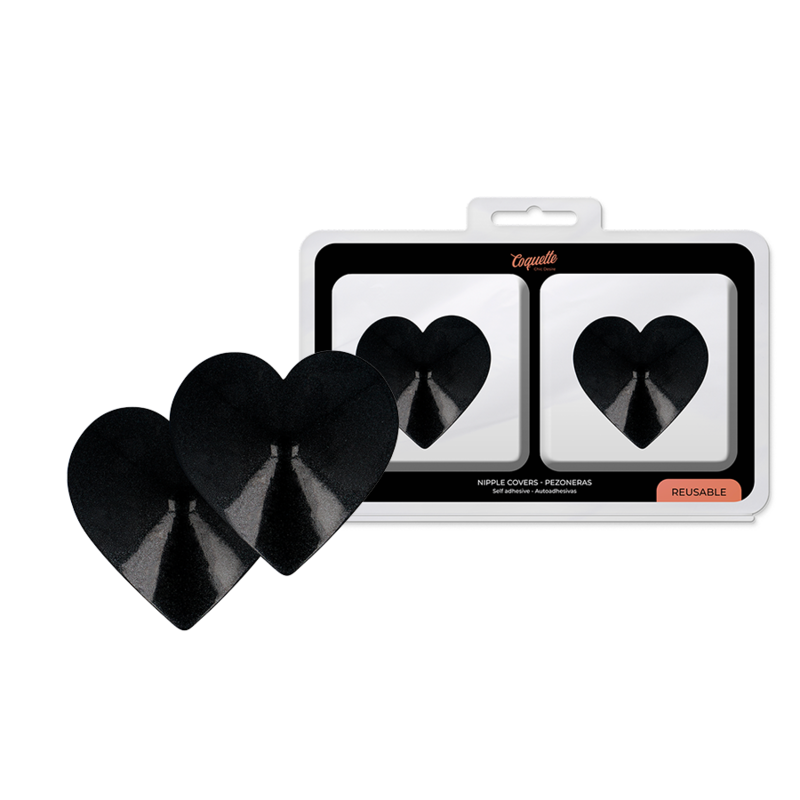 CHIC DESIRE - COPRI CAPEZZOLI BLACK HEARTS