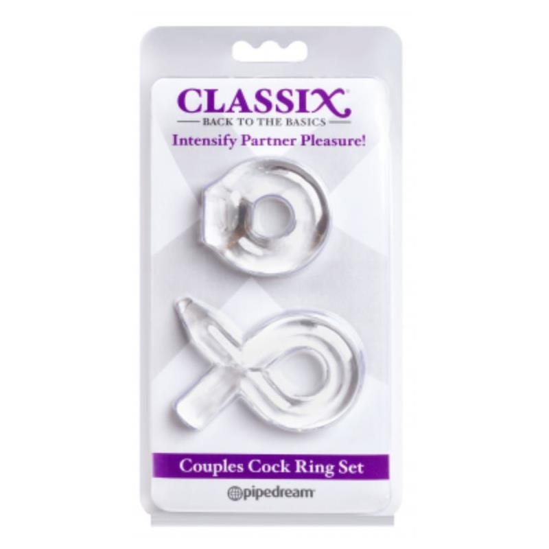 CLASSIX - SET PER COPPIA 2 ANELLI PER PENE TRASPARENTI