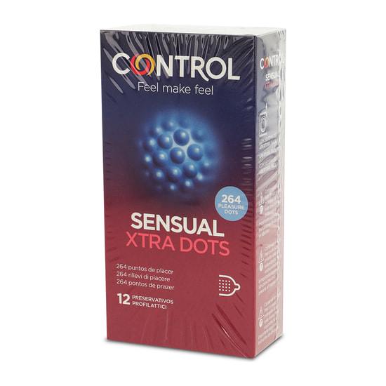 Sensual condom control xtra dots 12 unità