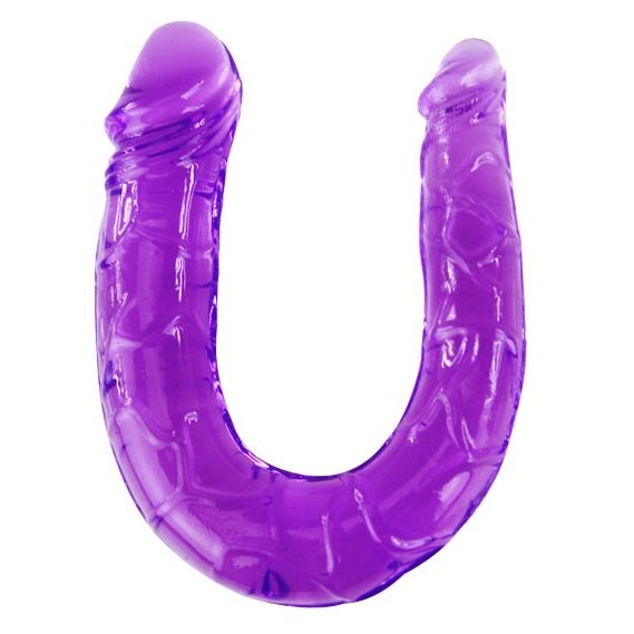 DOPPIO DILDO IN JELLY FLESSIBILE LILLA