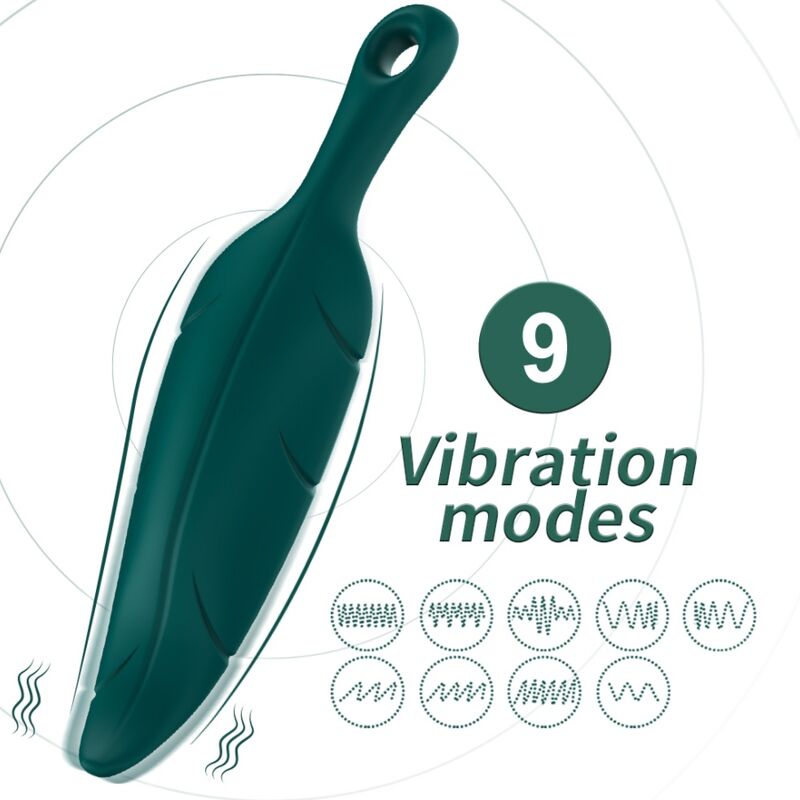 STIMOLATORE E VIBRATORE VERDE FOGLIA