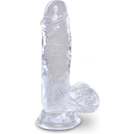 King cock - dildo realistico, trasparente -10,1 cm