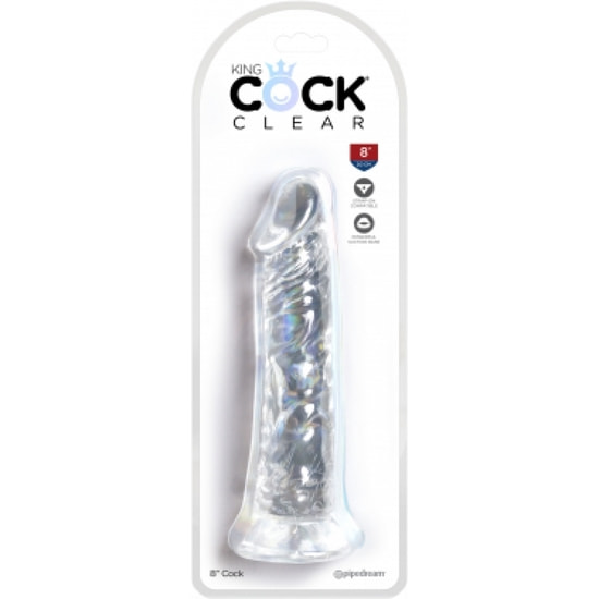 King cock - dildo realistico, trasparente -19,7 cm