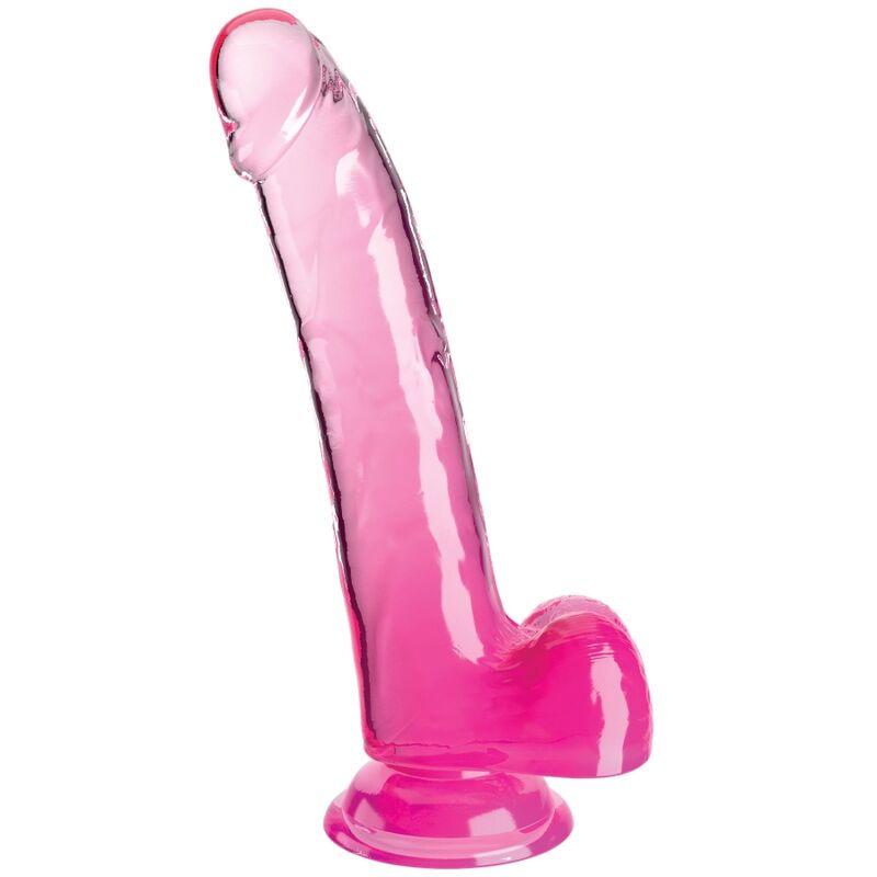 KING COCK CLEAR - DILDO CON TESTICOLI 20,3 CM ROSA