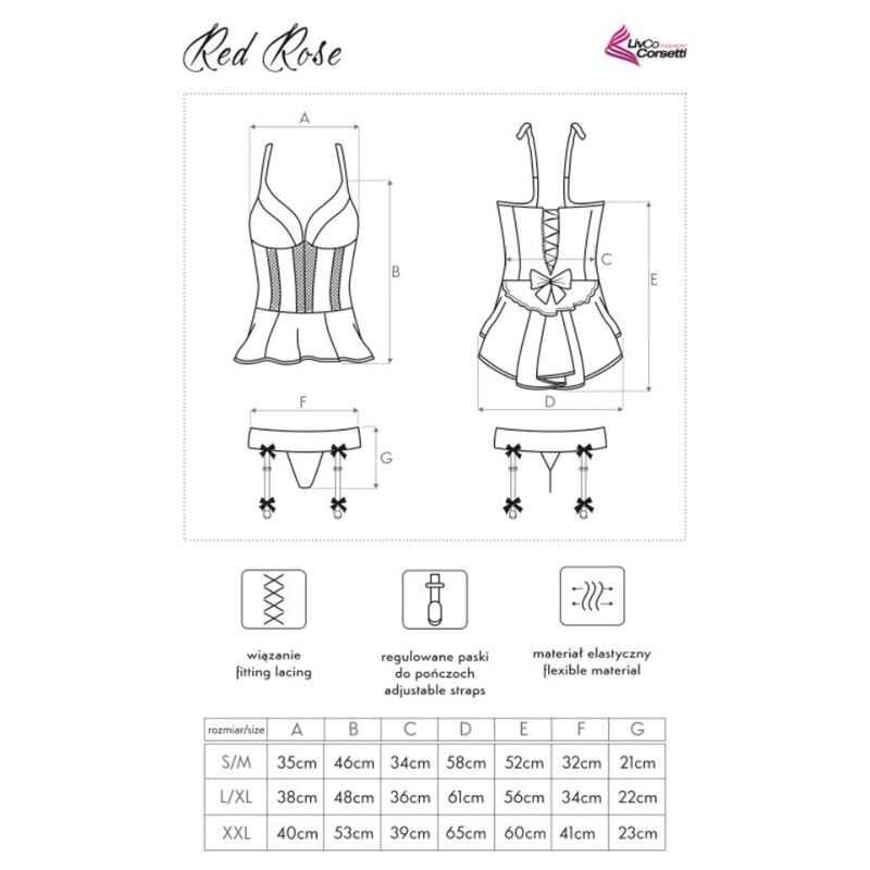 RED ROSE LC 90130 CORSET + PAN 6