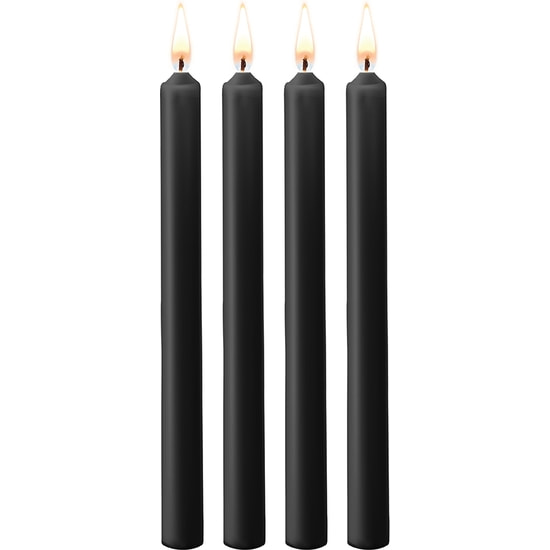 Candele lunghe di cera stuzzicanti - paraffina - pacco da 4