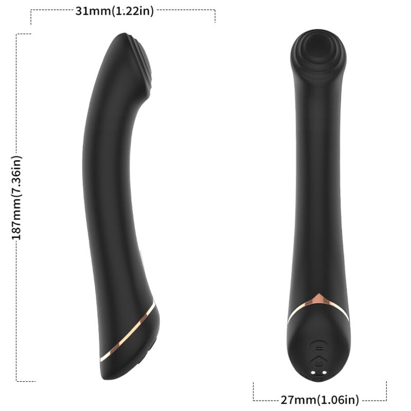 VIBRADOR CABEZA PLANA SILICONA 3