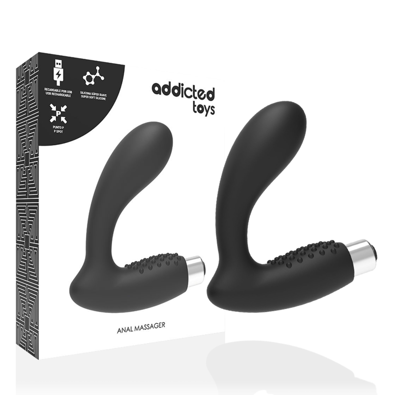 VIBRATORE PROTESICO RICARICABILE addicted TOYS NERO