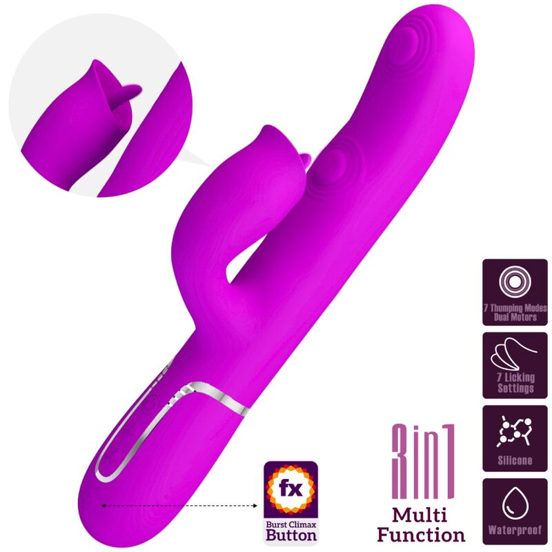 VIBRADOR RABBIT CON LICKING FU 3