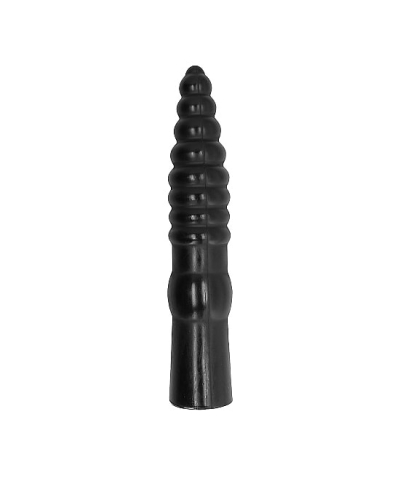 ALL BLACK 33 Dildo allungato con una bella struttura scanalata