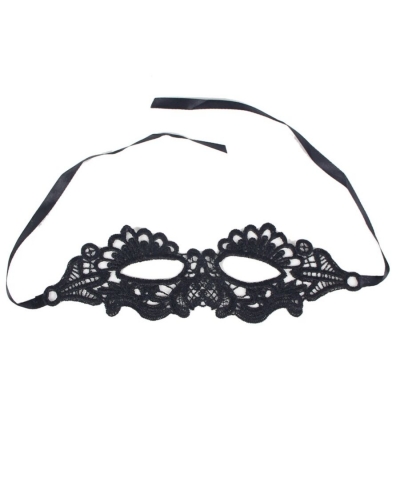 Antifaz negro talla unica Maschera di pizzo per momenti intimi seducenti