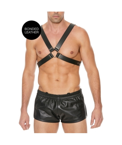 MEN'S LARGE BUCKLE HARNESS Imbracatura con fibbia grande da uomo - taglia unica - nera