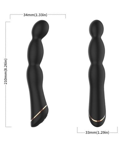 BAMBU VIBRADOR AJUSTABLE NEGRO Vibratore premium, 9 modalità, impermeabile, ergonomico.