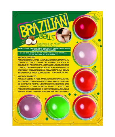 BRAZILIAN BALLS AROMATHERAPY Beijáveis brasilian balls sfere lubrificanti multigusto 6 x 4gr