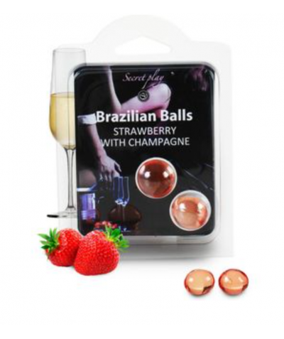 BRAZILIAN BALLS  STIMULATING Palline al profumo di fragola e cava