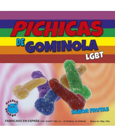 GOMITAS COLORINES LGTB Frutta lgbt con zucchero patatine gommose