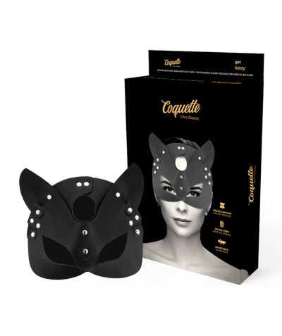 CHIC DESIRE 0 Maschera in pelle vegana con orecchie da gatto