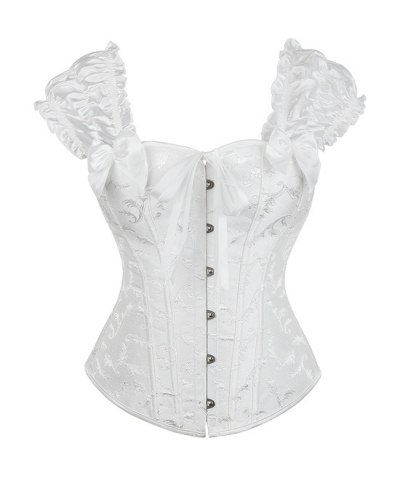 ÁNGELES Corset bianco con dettagli eleganti e unici.