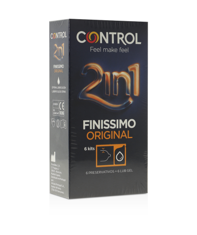 DUO FINISIMO Preservativo 2 in 1 con lubrificante aggiuntivo.