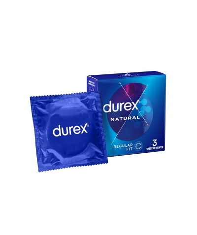 3 PAX DUREX Preservativi durex natural: spessore medio, forma anatomica.