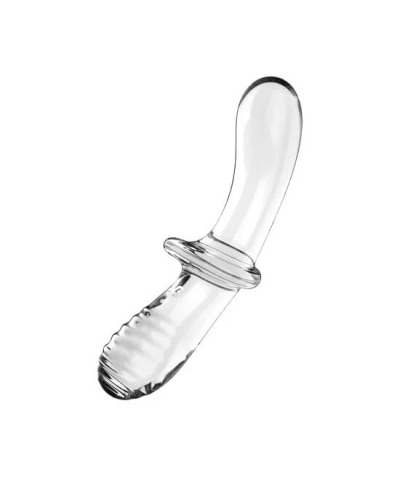 SATISFYER DOUBLE CRYSTAL Dildo di vetro versatile per la stimolazione intima.