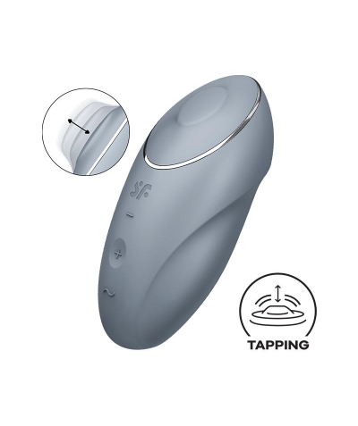 SATISFYER TAP &AMP;AMP;AMP Vibratore con vibrazione e battito, stile ergonomico.