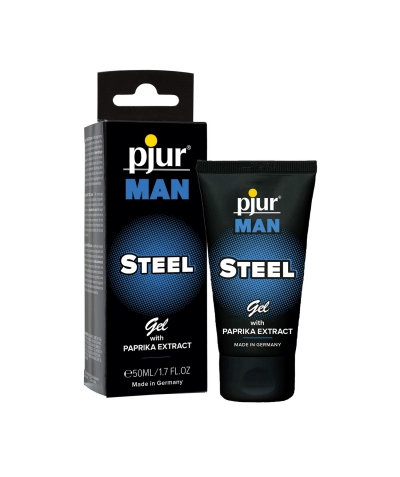 PJUR MAN STEEL Gel per massaggi stimolanti maschili, rivitalizzante e piacevole.