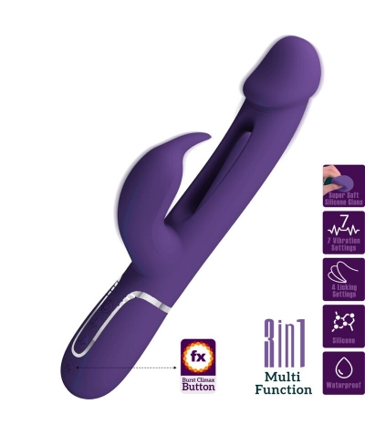 KAMPAS VIBRADOR RABBIT 3 EN 1 Vibrator coniglio ricaricabile per doppia stimolazione