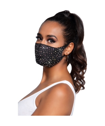 NAYA RHINESTONE Maschera viso con strass riutilizzabile e glamour