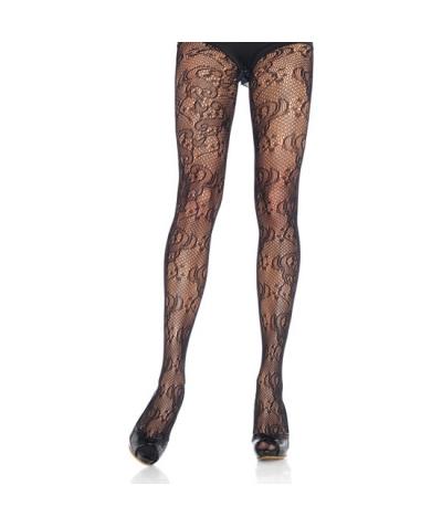 LEG AVENUE LACE Slip leg avenue in pizzo filigrana nera