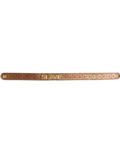 COLLAR ACOLCHADO Collana di sottomissione in bronzo con scritte 