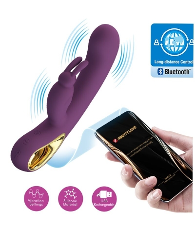 LIAM VIBRADOR RABBIT & EST Massaggiatore doppio, vibrazioni regolabili telecomando