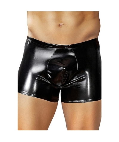 MALE POWER  SHINY Boxer maschio effetto lattice nero