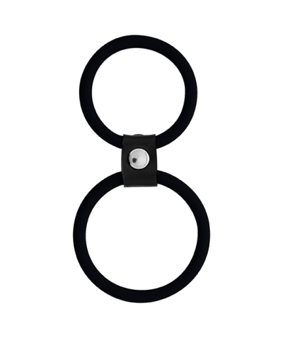 DUAL RINGS Anello doppio menzstuff dual rings black: accessorio versatile per coppie, materiale sicur