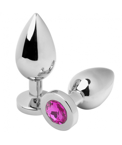 METALHARD ANAL PLUG DIAMOND RO Spina anale metallica diamante rosa media 7,62 cm