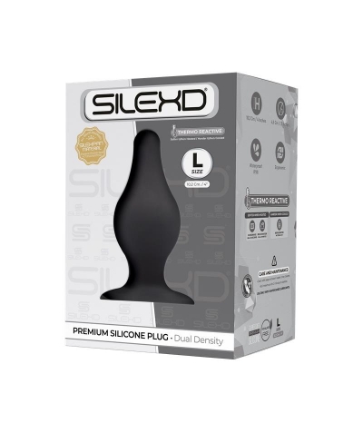 SILEXD PLUG NEGRO  Giocattolo sessuale anale termosensibile per esplorazione intima.