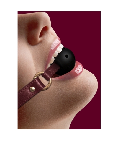 BREATHABLE BALL GAG RED Ahi halo - bavaglio con palla traspirante - bordeaux