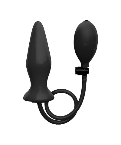 OUCH! INFLATABLE. SILICONE PLU Plug anale insuflável in silicone ouch! preto