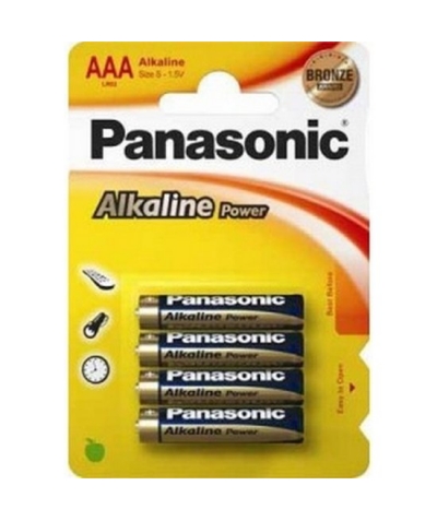 PANASONIC SUPER  POWER Bronzo batteria alcalina aaa lr03 blister*4