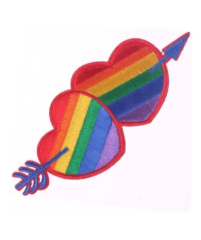 PARCHE DE CORAZON COLORES BAND Toppe termoadesive, cuore, bandiera lgbt, celebrazioni