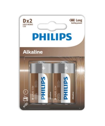 PHILIPS  ENERGIZER Pile alcaline d: energia per i tuoi dispositivi