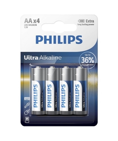 PHILIPS  POWER Pila aa ultra alcalina philips: energia sicura