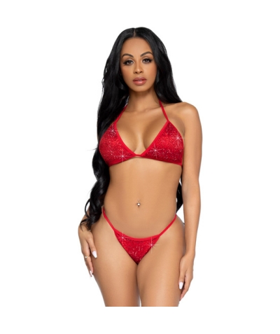 PHOENIX BIKINI ROJO Bikini rosso glitterato