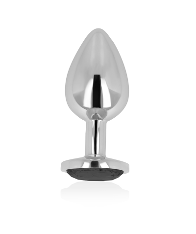 PLUG ANAL CON CRISTAL NEGRO 7  Tappo anale pesante in alluminio elegante. sperimenta il piacere!