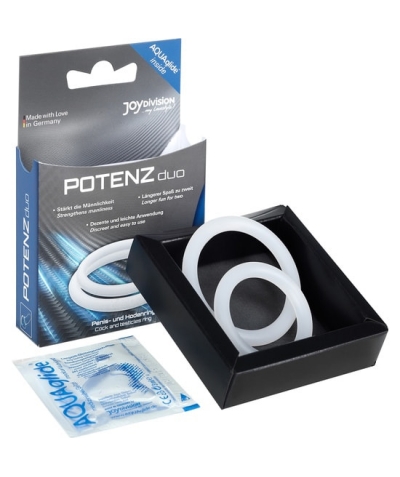 POTENZ PLUS  POWER Anelli per pene medi potenz duo - trasparenti