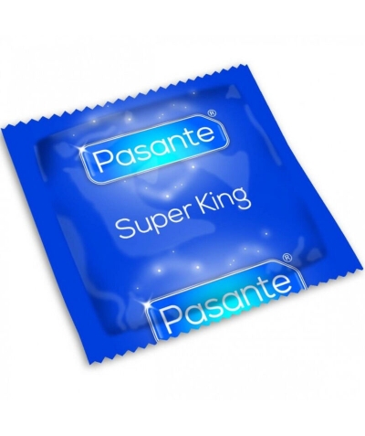 SUPER KING Condom extra large, trasparente, liscio e lubrificato.