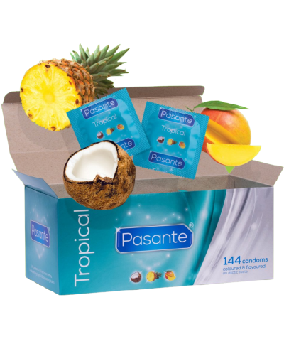 SABORES TROPICAL Sono preservativi con vari gusti esotici.